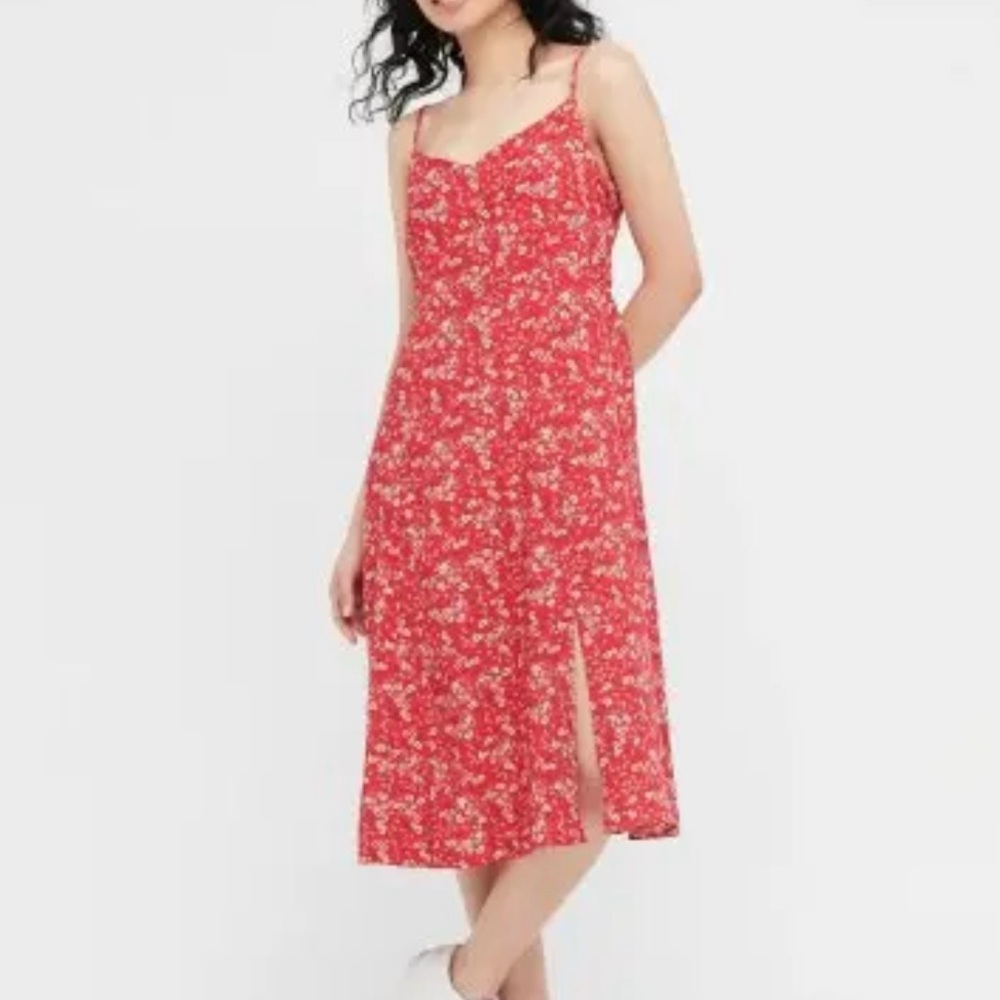 Uniqlo Floral Front-Slit Camisole Dress Size Small